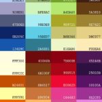 HEX-, HTML-, RGB-Farben. Tisch